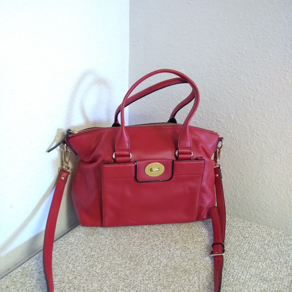 Kate Spade NY Janie Hampton Red Leather Bag